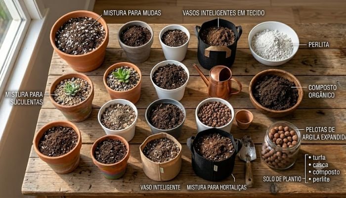 Escolhendo o Vaso e a Terra Certa