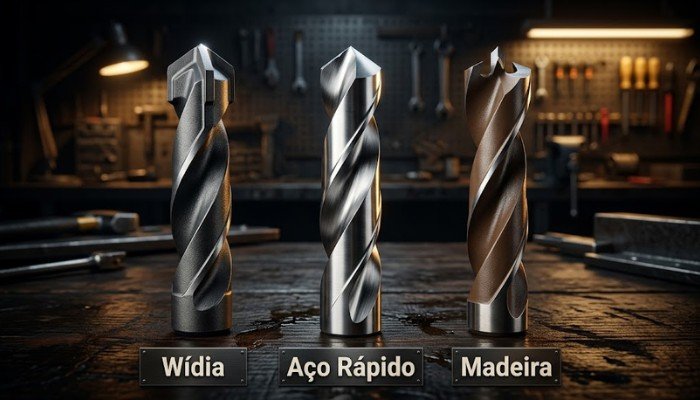 Qual a Diferença Entre Broca de Wídia, Aço Rápido e Madeira?