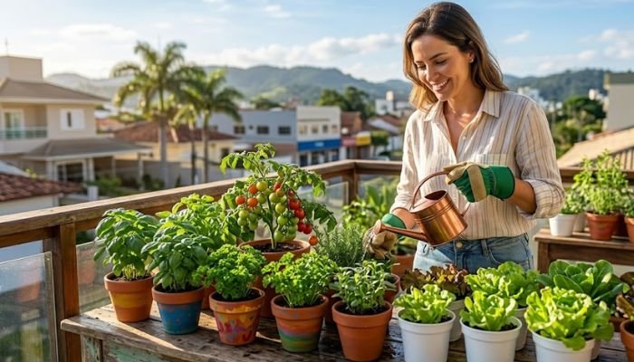 Aprenda como fazer uma horta em vasos pequenos no quintal ou sacada com dicas práticas, plantas ideais e erros para evitar. Comece hoje mesmo!