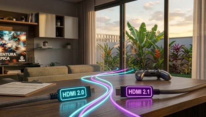 Cabo HDMI 2.0 ou 2.1: Qual a Diferença Real na Imagem do Videogame?